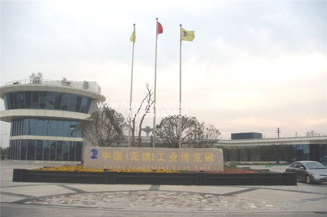 中國（無錫）工業(yè)博覽園旗桿13米上口徑80mm，下口徑180mm 304mm 3.0mm